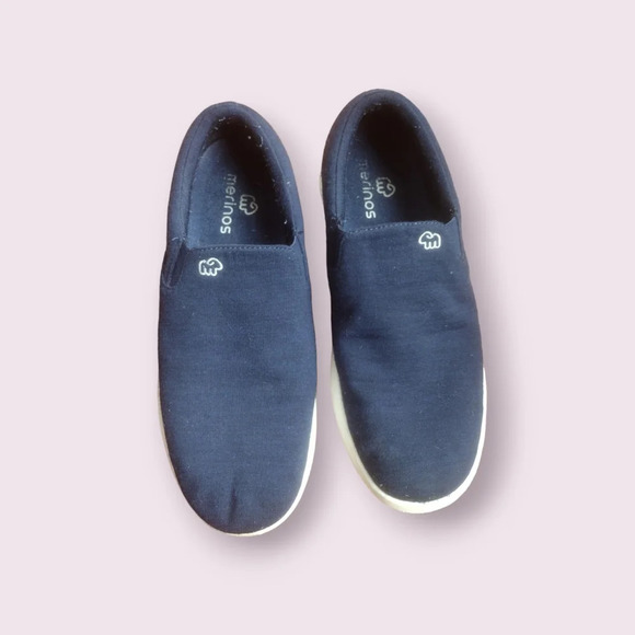 Merinos Men's Slip-Ons Navy/White Size 9 - Picture 2 of 16
